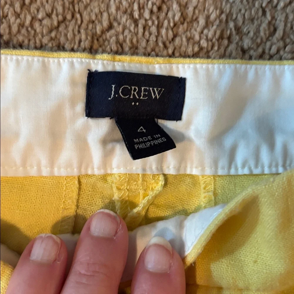 J. Crew Canary Yellow Scallop Hem Women's Shorts